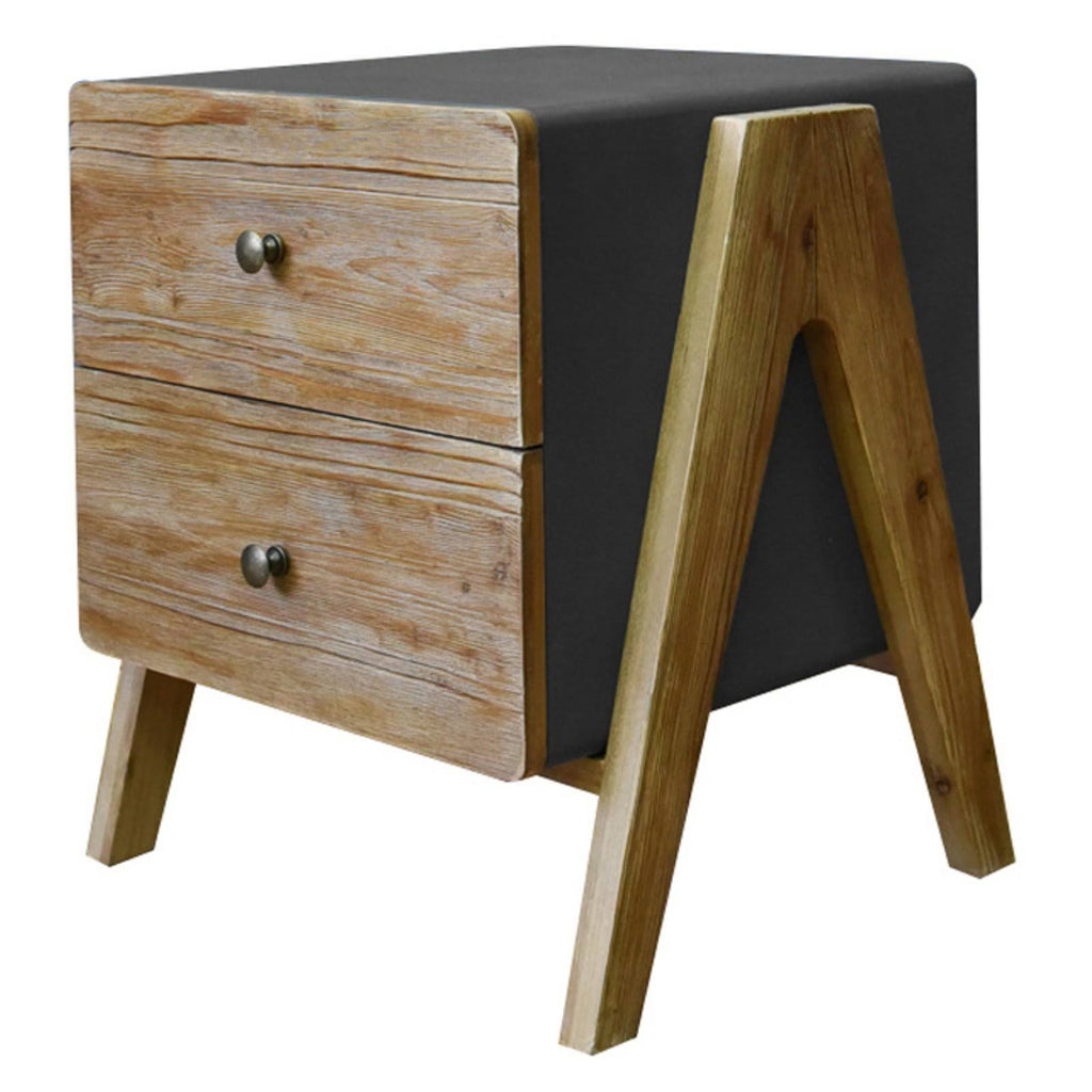 Wooden Side Table with Rectangular Top Q8509