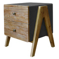Wooden Side Table with Rectangular Top Q8509