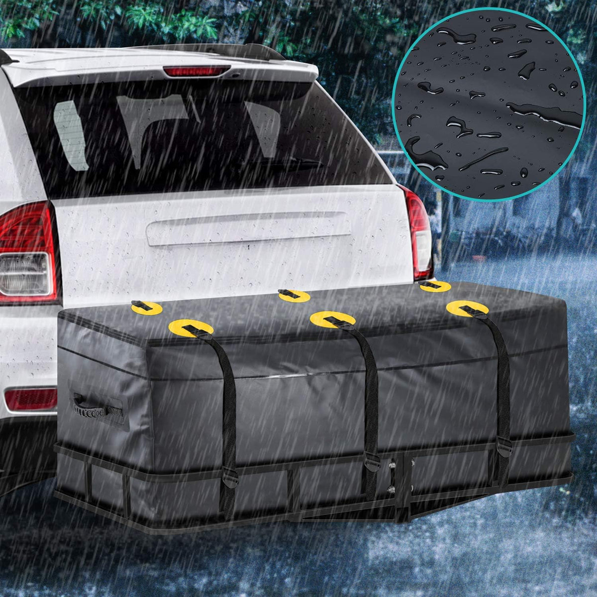 100% Waterproof 22 Cu Ft Cargo Carrier Bag with 6 Reinforced Straps P20862