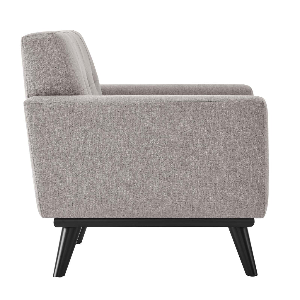 Gray Herringbone Fabric Armchair A6787