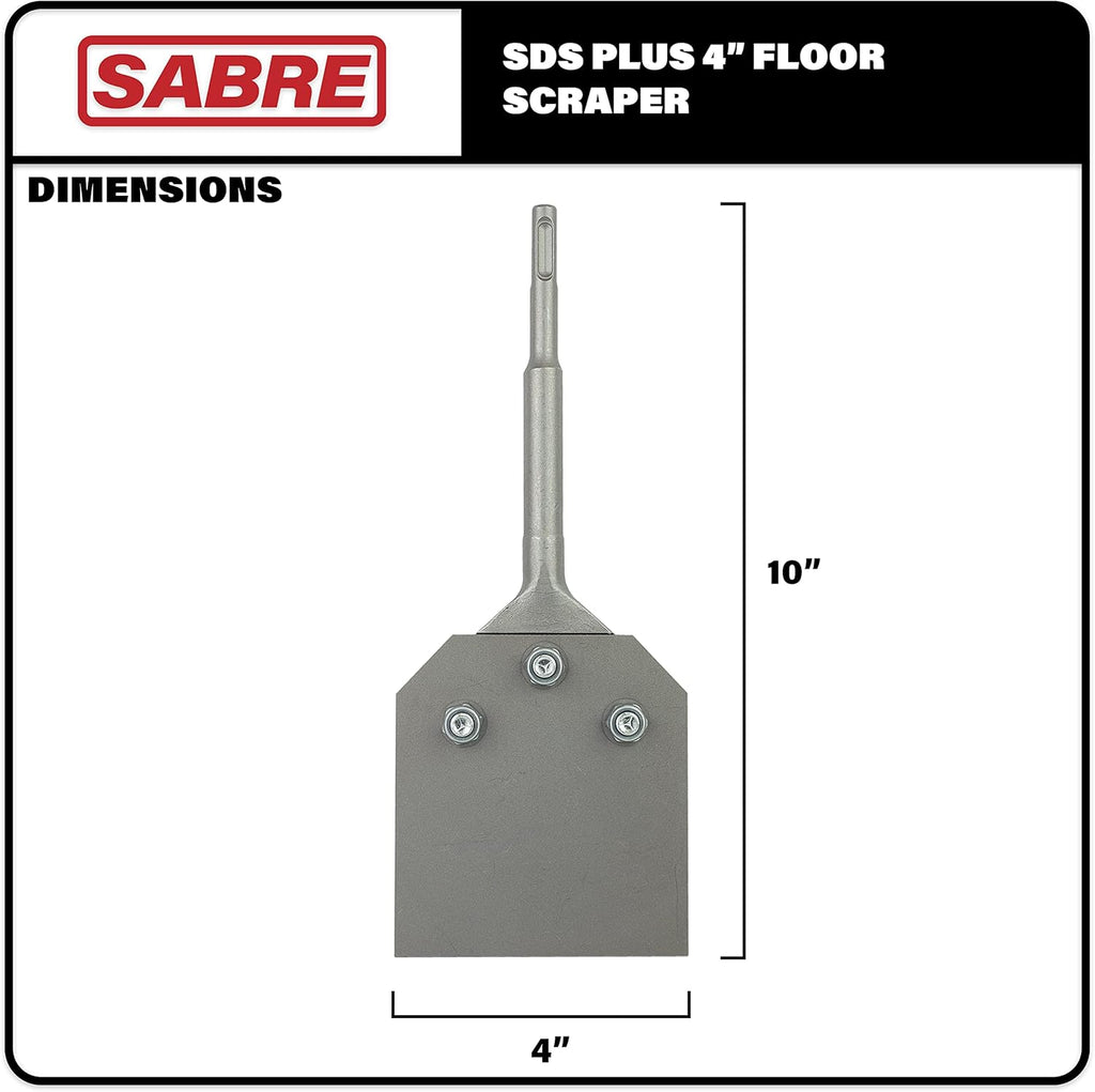 4 Inch SDS Plus Floor Scraper Tool Kit with Extra Blade and Bolts U256