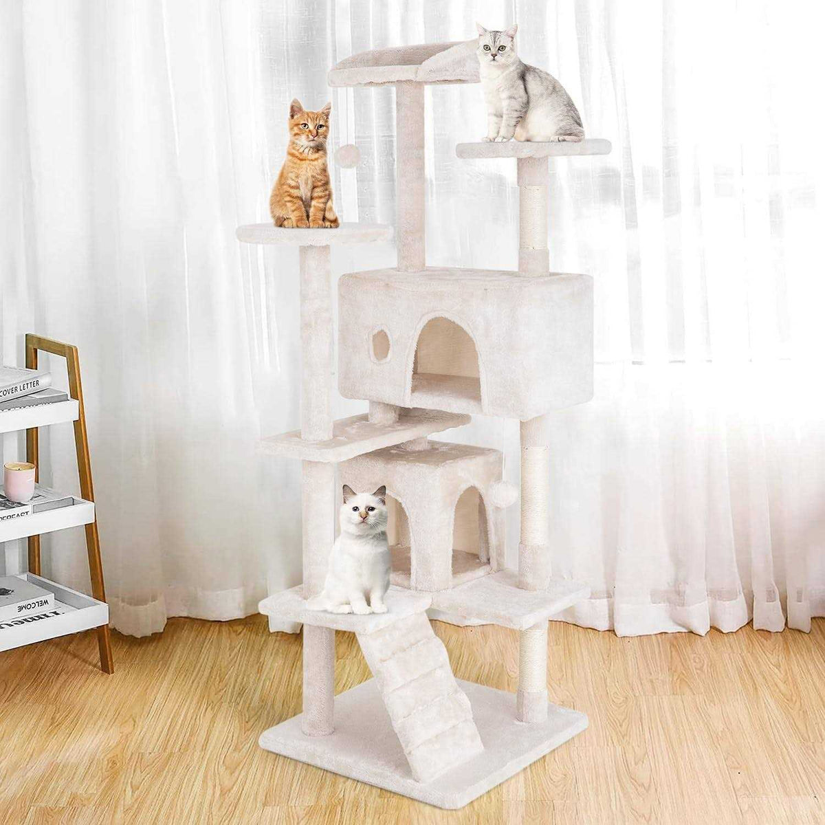 54in Multi-Level Cat Tree with Scratching Post Q847148
