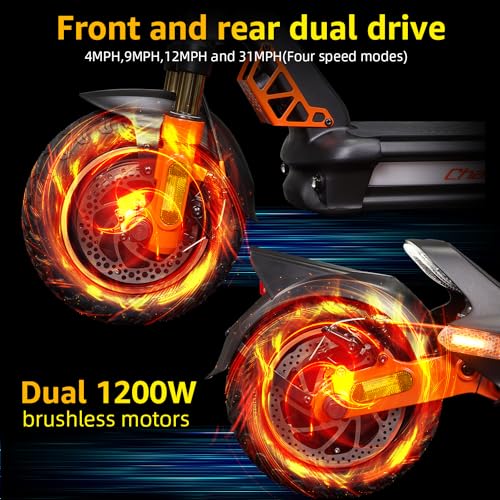 10.5'' Off Road Tires Dual Motor Electric Scooter with 1152Wh Battery W57137