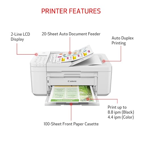 White All-in-One Wireless Printer with Auto Document Feeder U2791