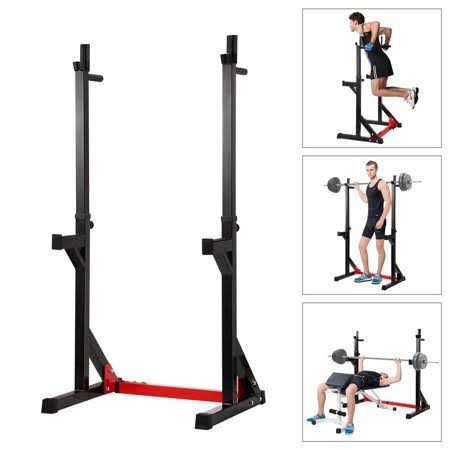 Adjustable Squat Rack Barbell Rack Dip Stand O77626