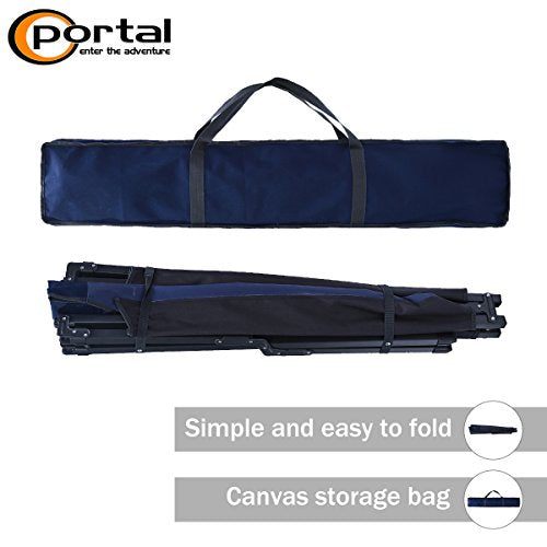 Folding Portable Camping Cot with Carry Bag and Side Storage Organizer L42972