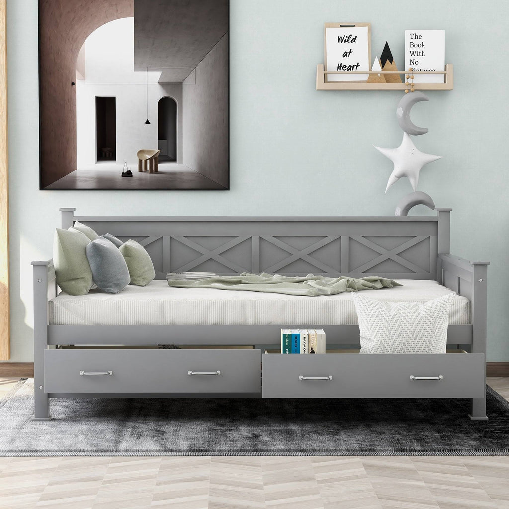 Twin Size Daybed with 2 Drawers T967850