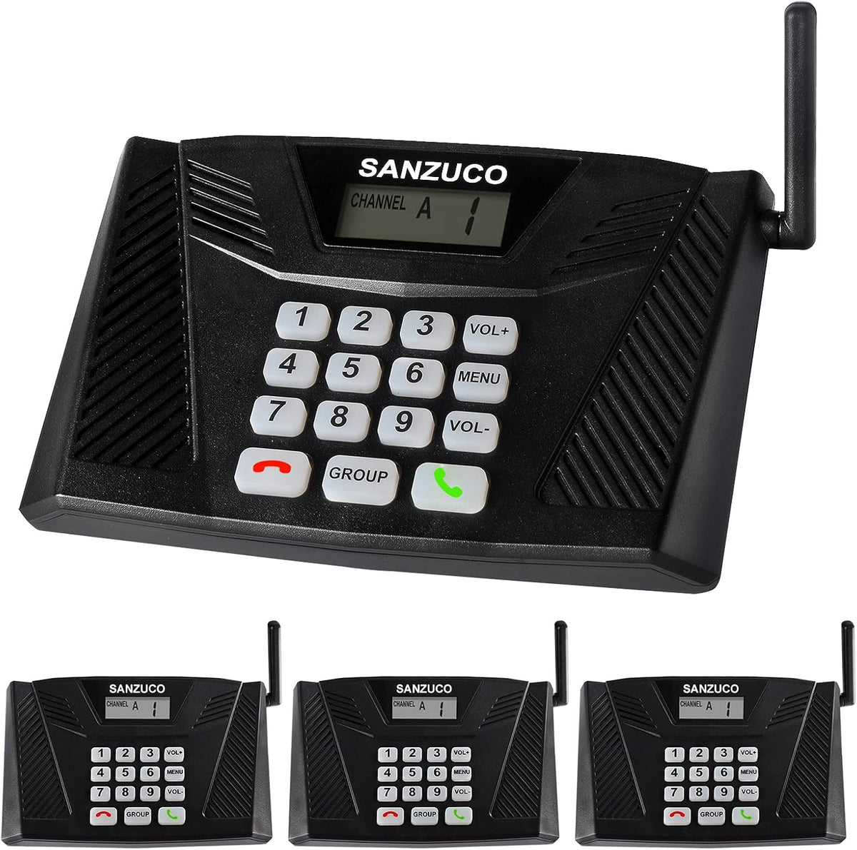 Wireless Hand Free Two Way Intercom System 18 Channels Pack 2 F117407
