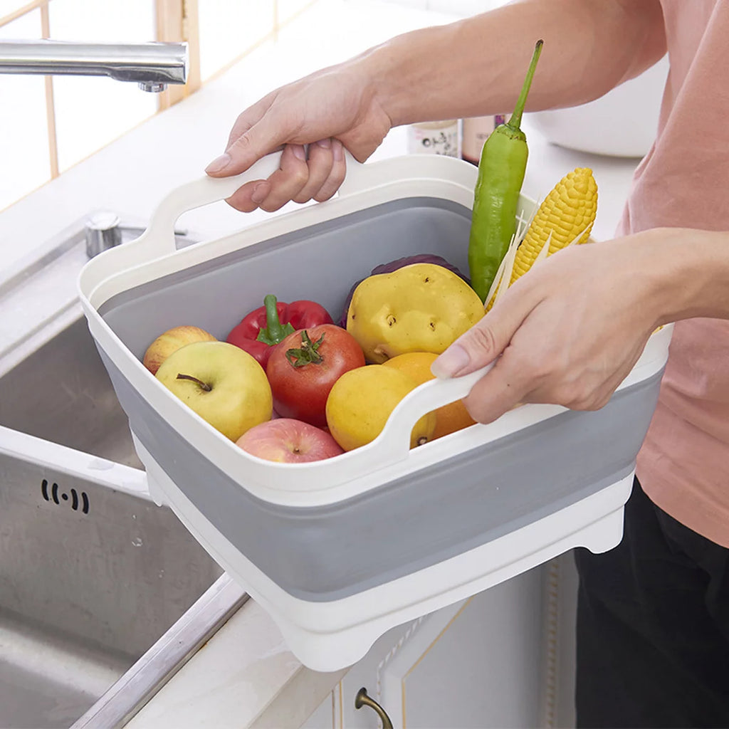 Collapsible Dish Tub with Drain Plug O521734
