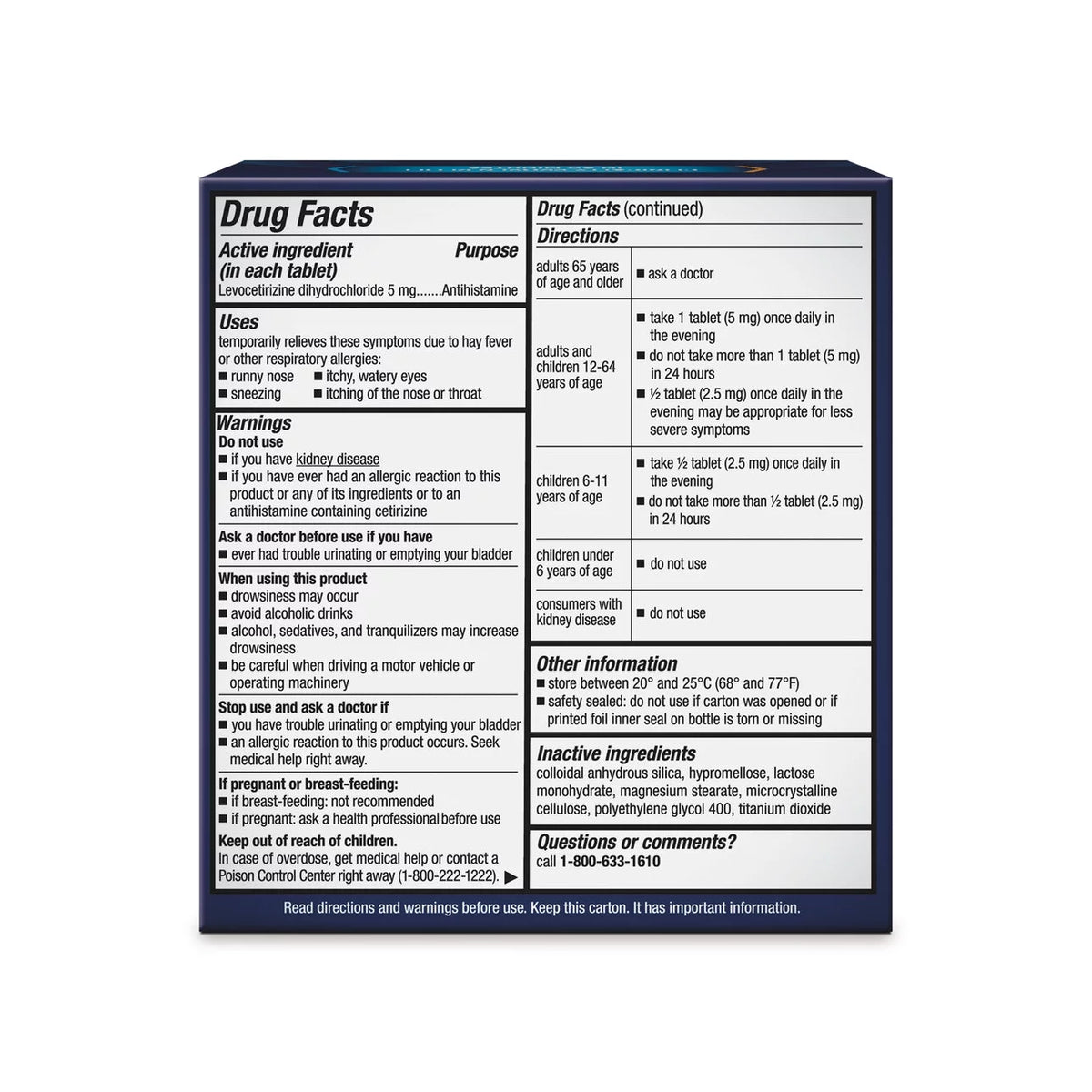 24 Hour Antihistamine 5 mg Tablets U75978