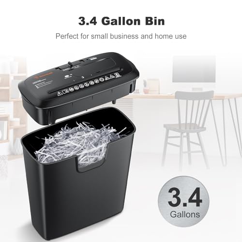 8-Sheet StripCut Paper Shredder with 3.4 Gallons Wastebasket E218460