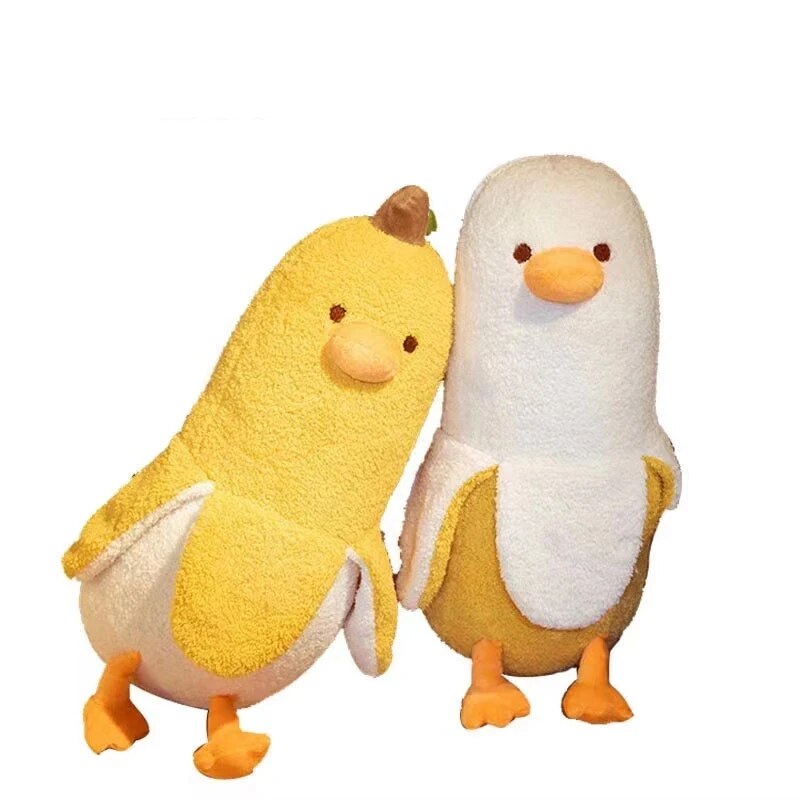 Kawaii Banana Duck Plush Toys 27CM Soft Down Cotton Cartoon Cushion T7765