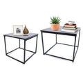2pcs Black Metal Side Table I31121