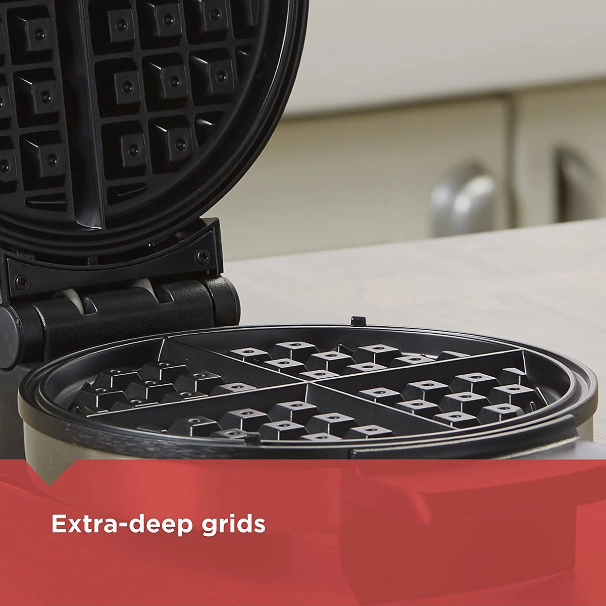 Stainless Steel Belgian Waffle Maker W372