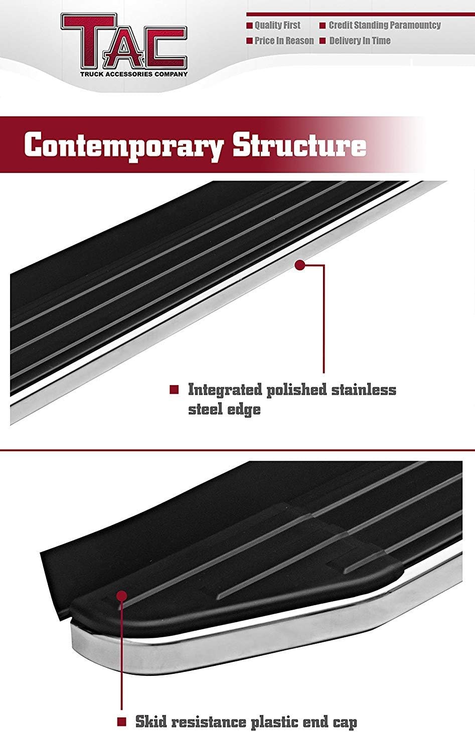 Aluminum Black Side Steps Running Boards 2 Pieces A426665