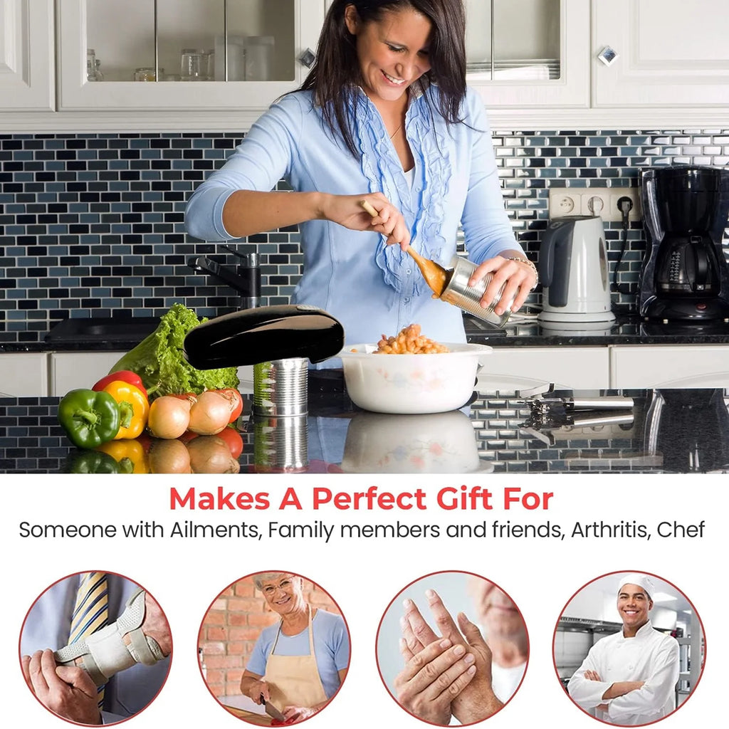 Black Battery Operated Electric Can Opener U8476