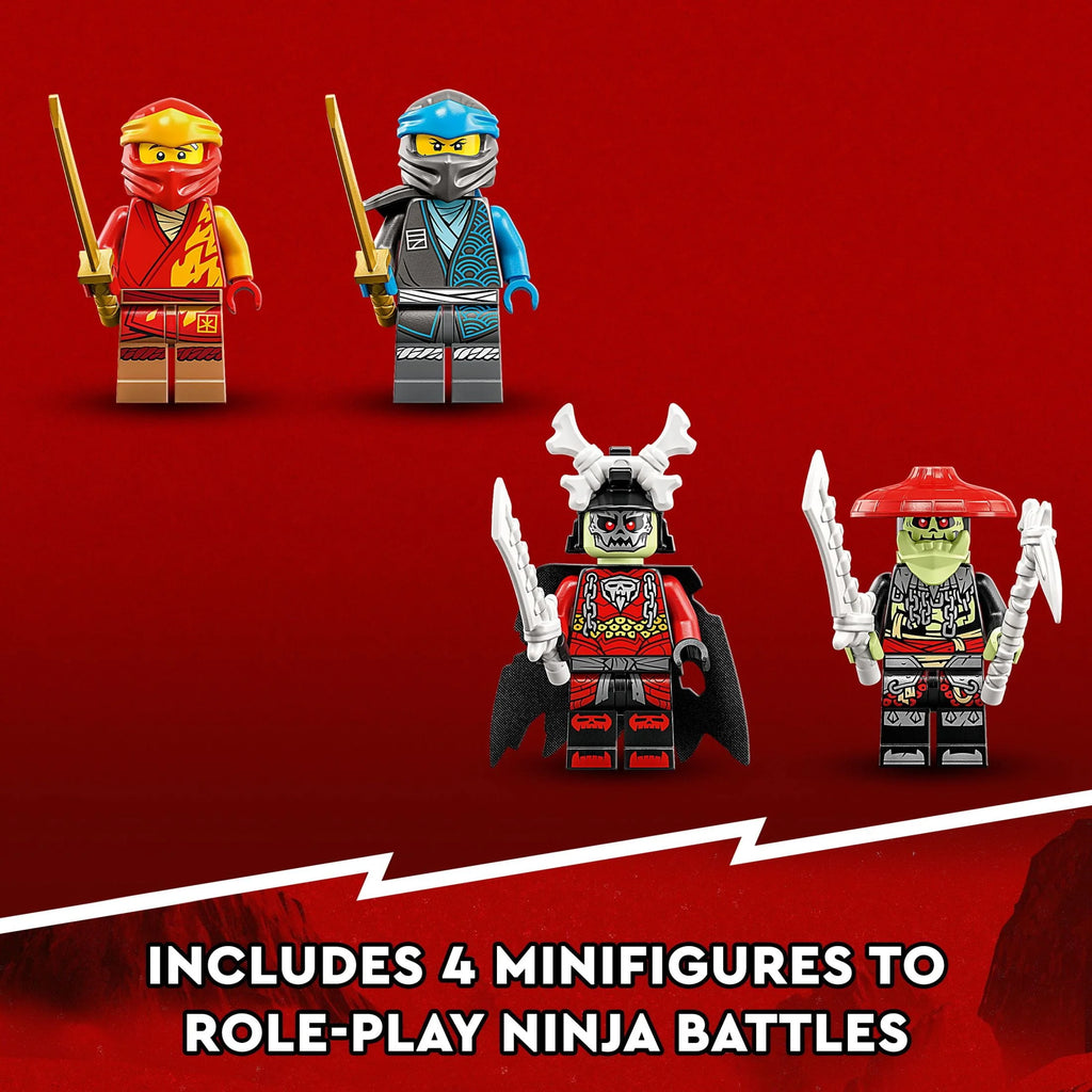 Upgradable Ninja Motorbike Toy Mech Action Figure and 2 Minifigures C40076