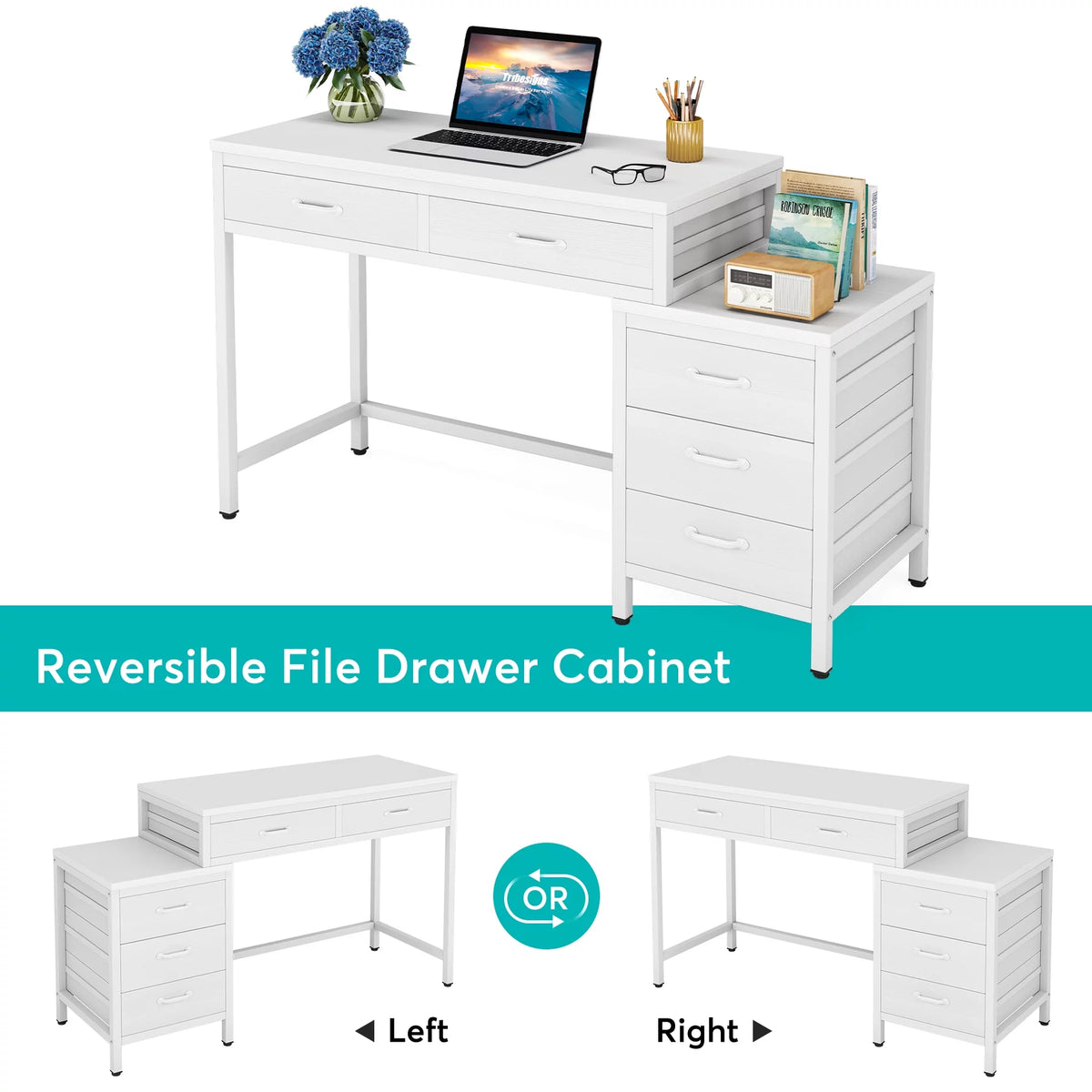 Computer Desk with 5 Drawers F263