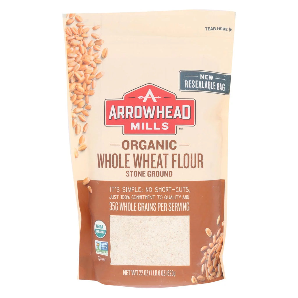 Organic Whole Wheat Flour Stone Ground 22 oz Pack of 3 I514