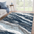 Blue 8x10 Machine Washable Area Rug Z323