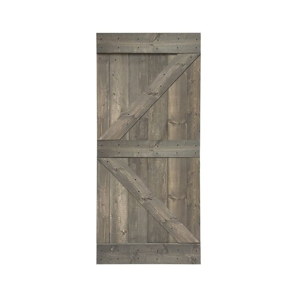 Espresso Solid Knotty Pine Wood Interior Sliding Barn Door Slab Y16059