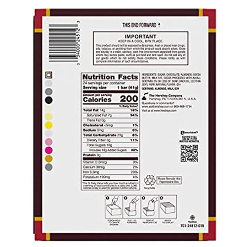 1.45 Oz Dark Chocolate Bar E8000