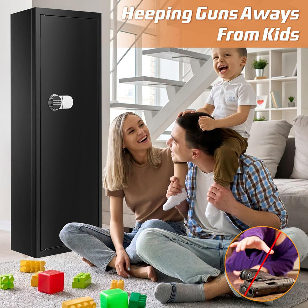 Black 7-8 Fireproof Gun Safe with Digital Keypad P871