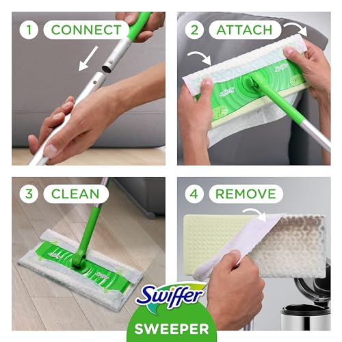 20 Piece Dry and Wet Mop Starter Kit with 19 Refills F484423