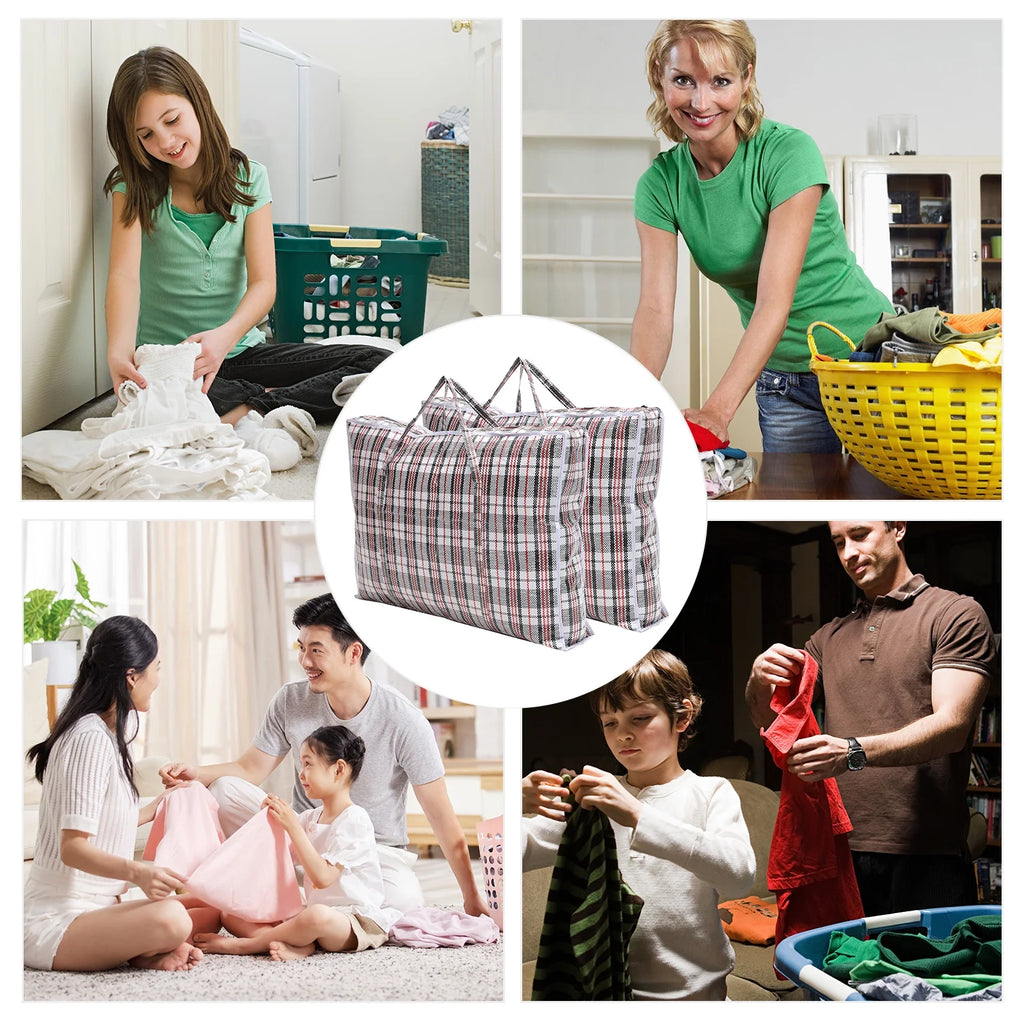 2 Pcs Black Large Clothes Storage Bag Basket R904493