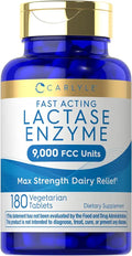 Lactase Enzyme 9000 FCC 180 Tablets Non-GMO Gluten Free F6558