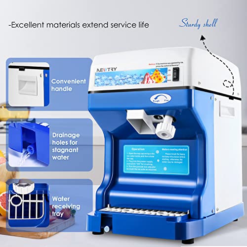 Commercial Electric Ice Shaver Snow Cone Maker 260lb/h N33502