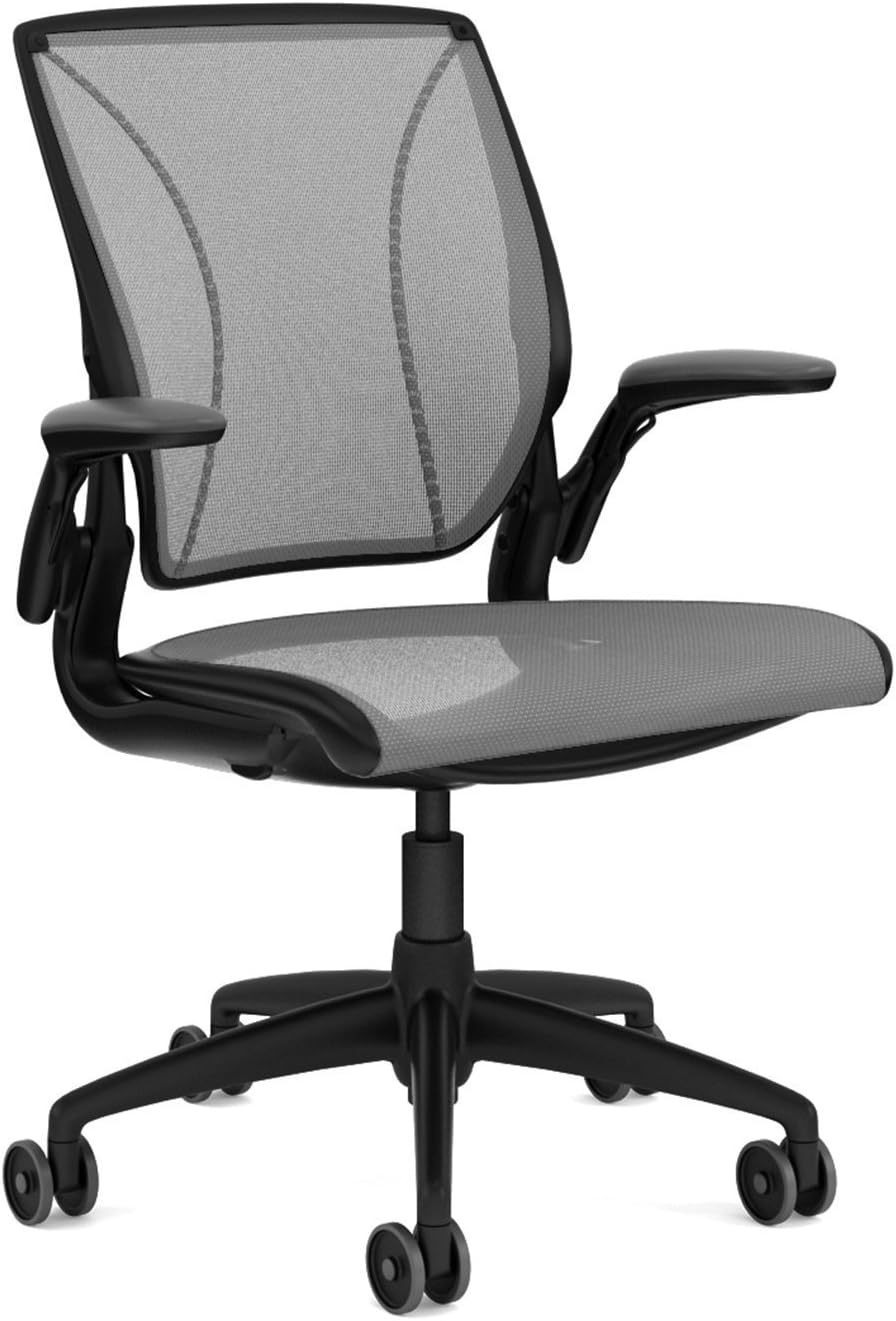 Black Frame Task Chair with Adjustable Arms Q6601