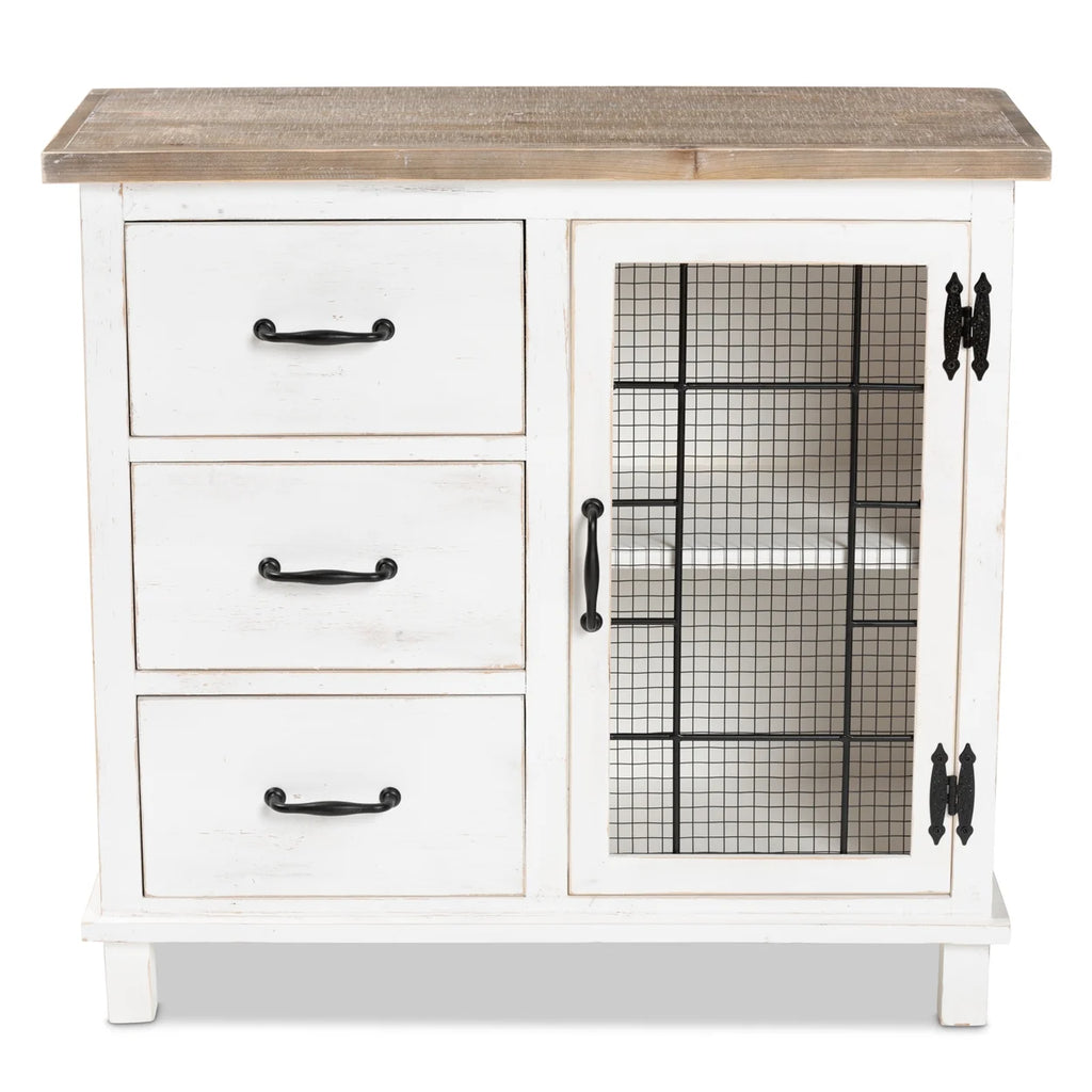 White Oak Brown 3-Drawer Wood K72540