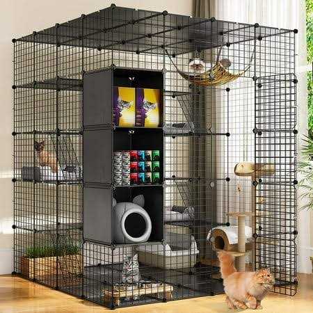 Large 5-Tier Cat Cage with Hammock T38194