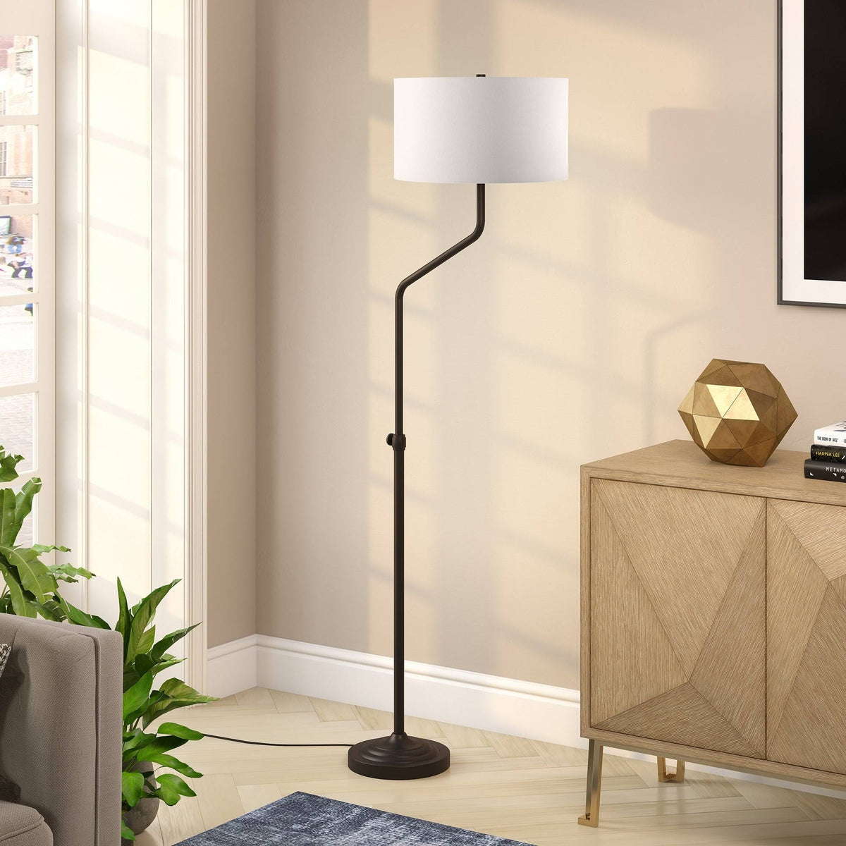 Brushed Brass Floor Lamp P31777