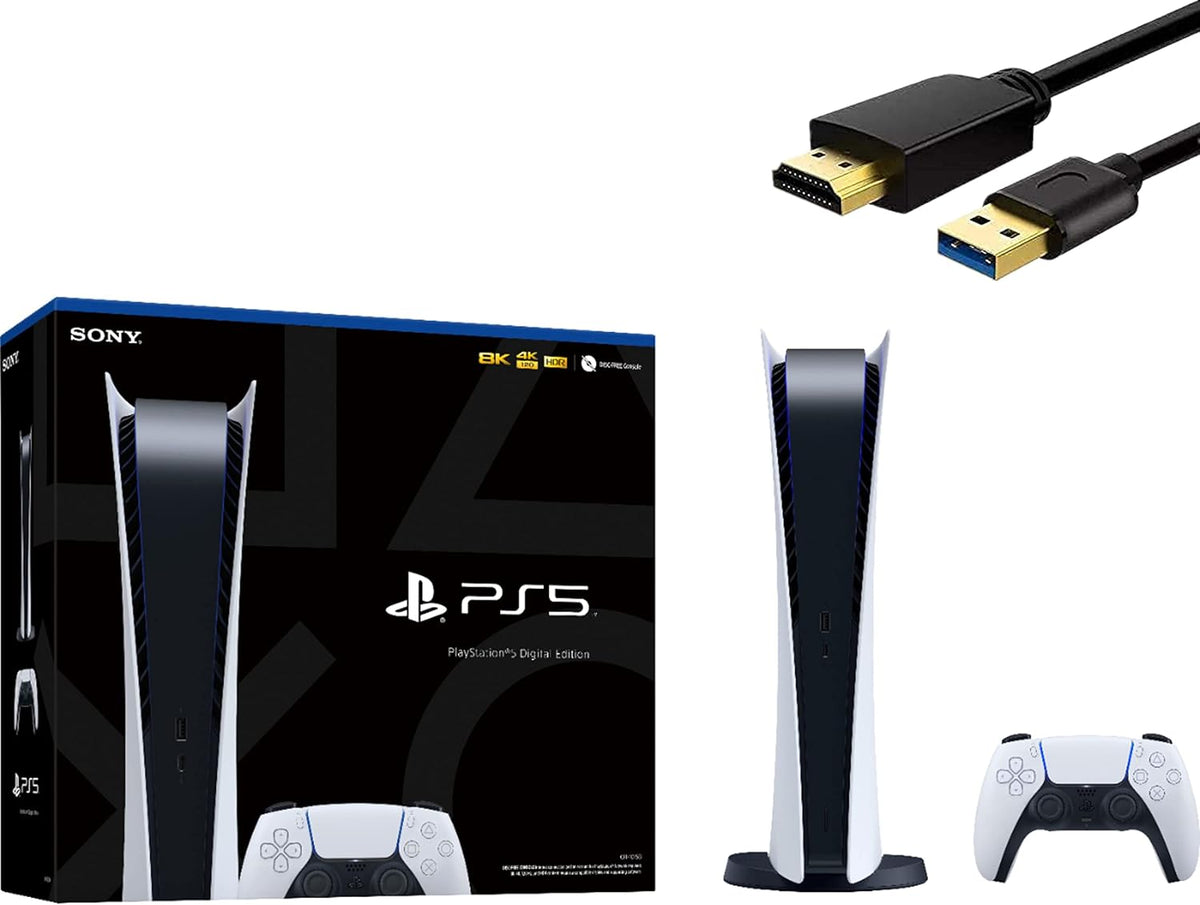 PlayStation 5 Digital Edition 825GB Gaming Console with Wireless Controller Z601043