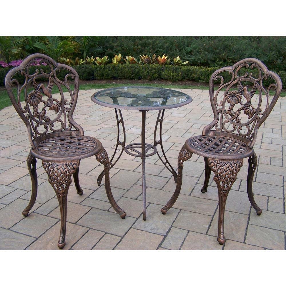 3PC Bistro Set with Glass Top Table J9610