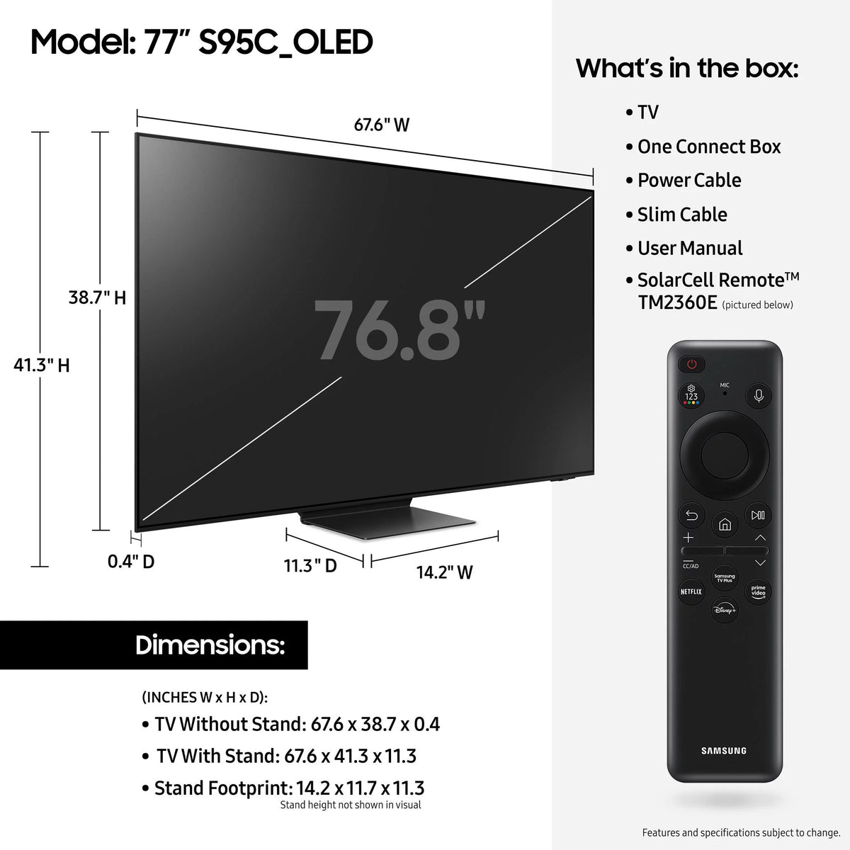 77 Class OLED 4K Smart TV P221
