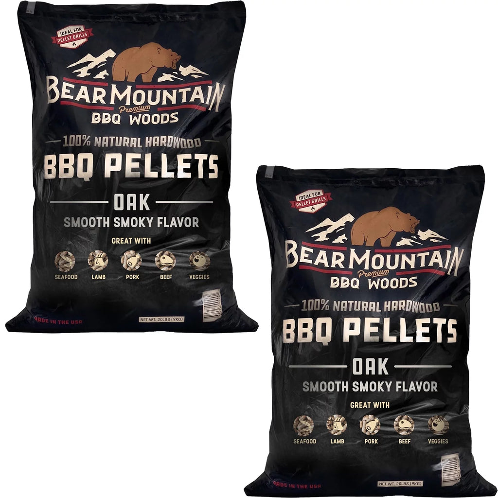 All Natural Hardwood Oak BBQ Smoker Pellets, 20 lbs (2 Pack) U247031