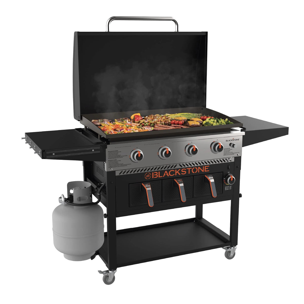 4-Burner Propane Griddle with Air Fryer and Hood T262048