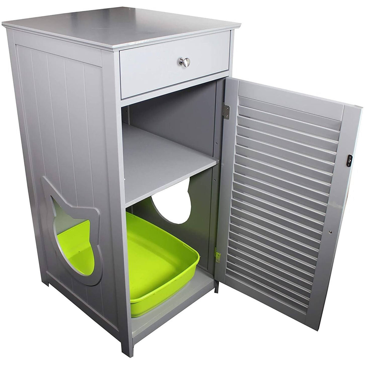 Cat Litter Enclosure with Storage Drawer I436398
