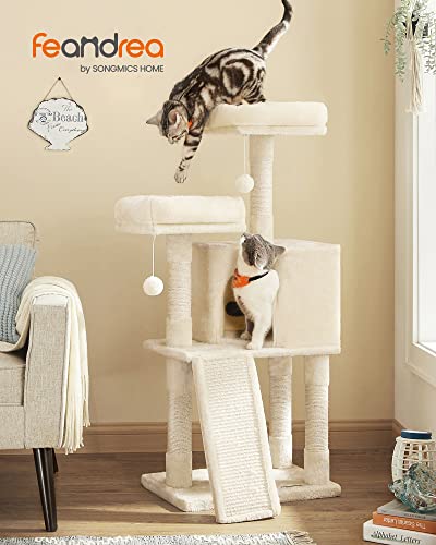 45.3-Inch Cat Tree with Scratching Post and Ramp A1800