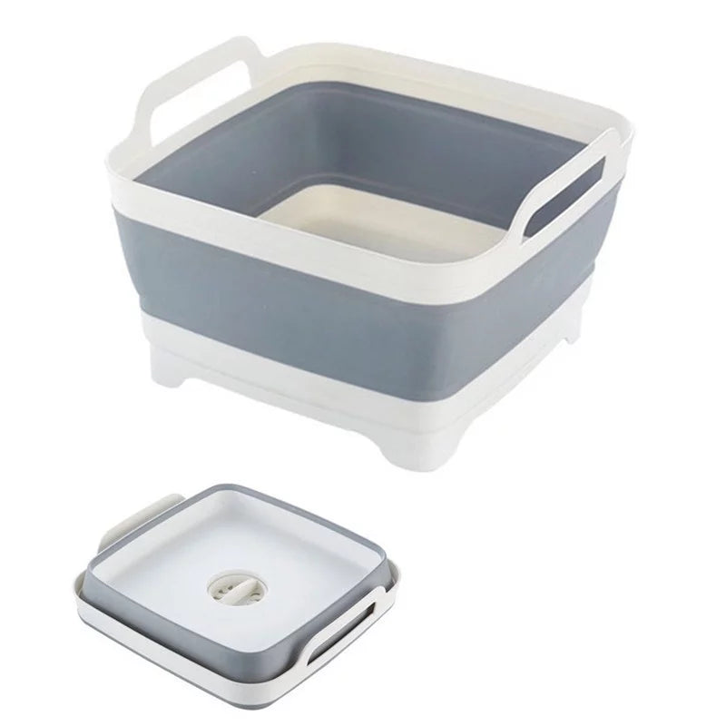 Collapsible Dish Tub with Drain Plug O521734