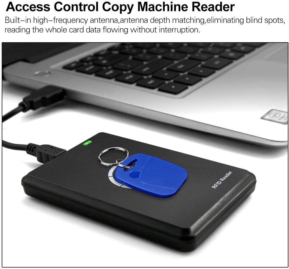 13.56MHz NFC RFID Reader Writer Smart Card Programmer with Key Fob Cards L7346