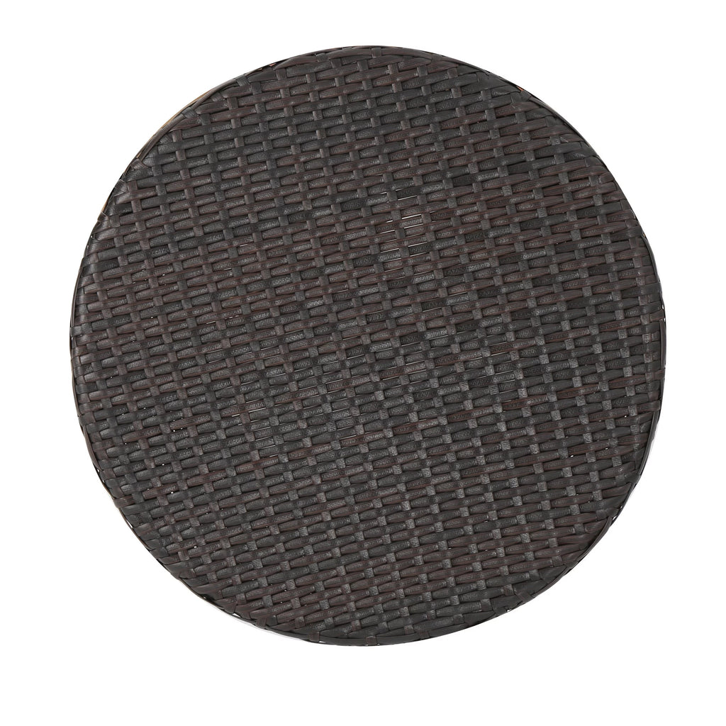 Multibrown Outdoor Wicker Side Table Z8131