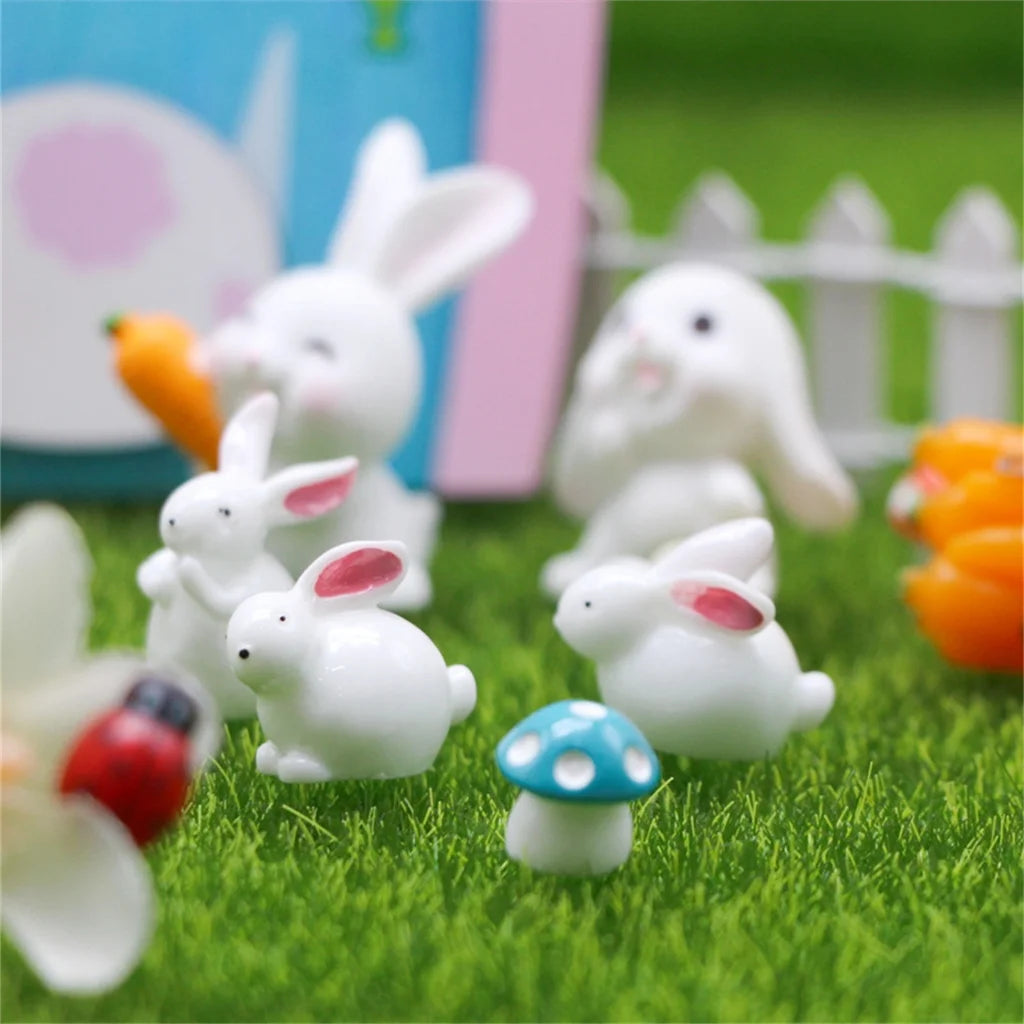 Dollhouse Miniature Easter Rabbit Door Model Photo Props S119