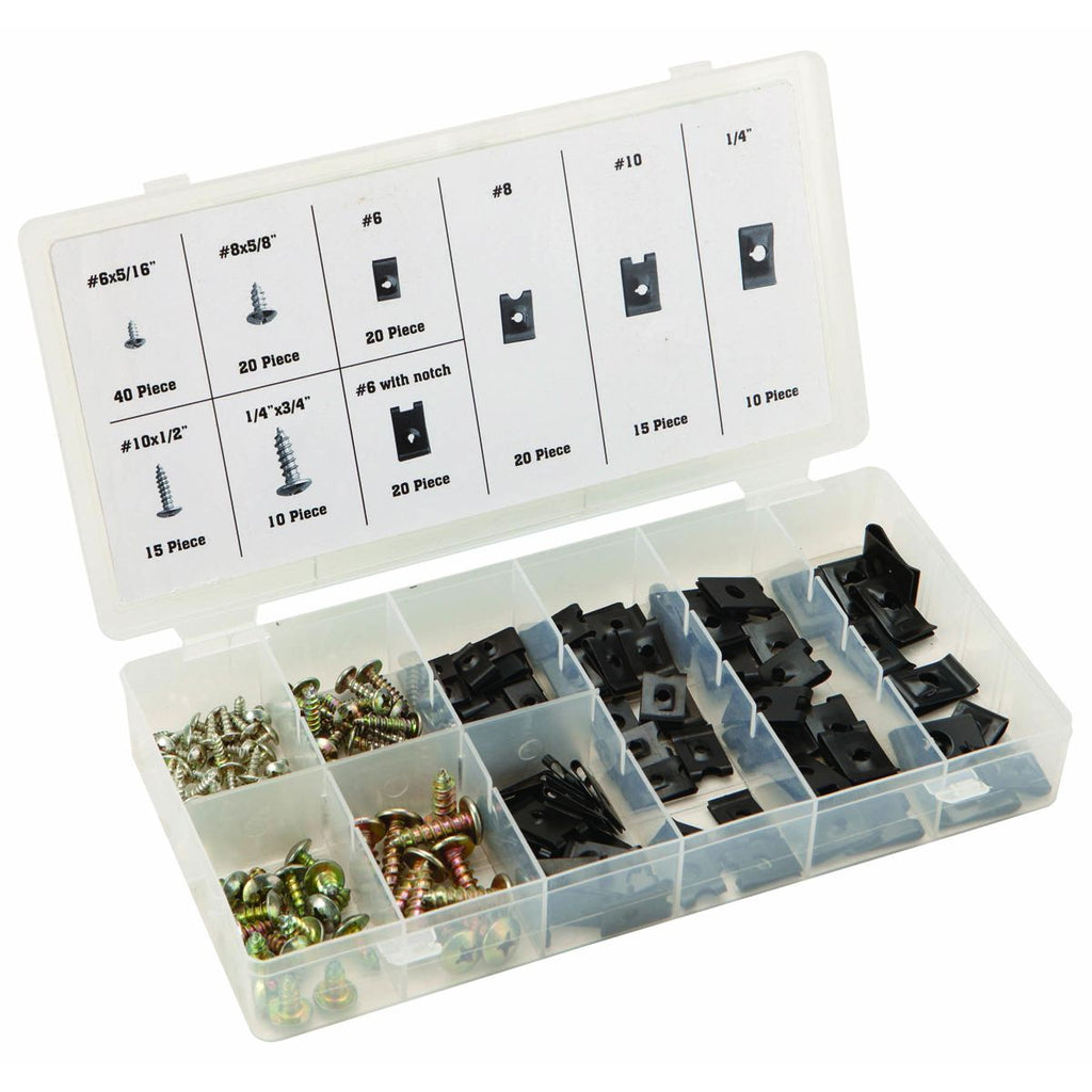 U-Clip and Screw Assortment, 170 Piece S1650