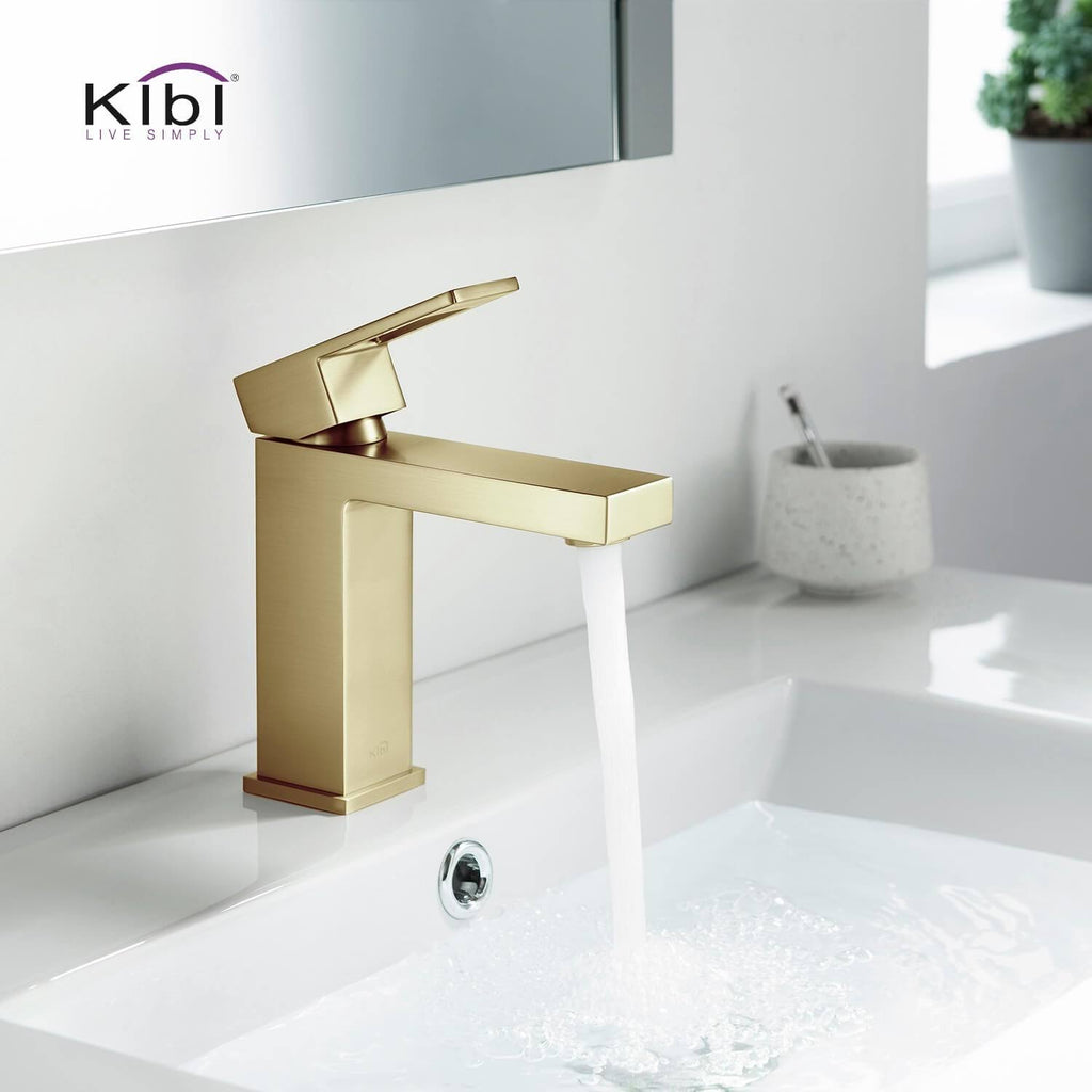 Brushed Nickel Single Hole Bathroom Faucet Q97731