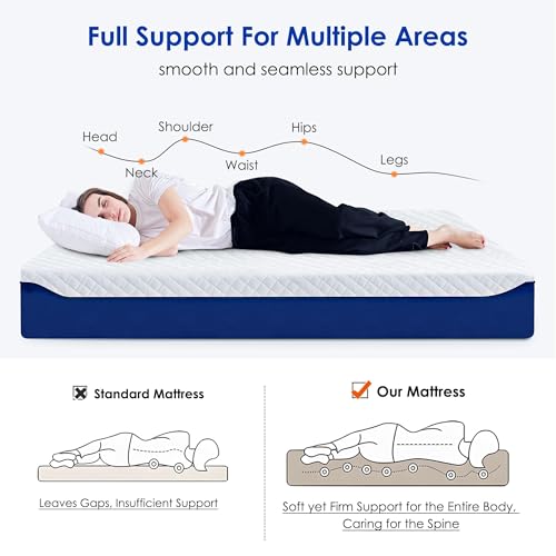 12 Inch Green Tea Gel Memory Foam King Mattress T307