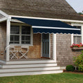 10'x8' Navy Blue Retractable Patio Awning A362